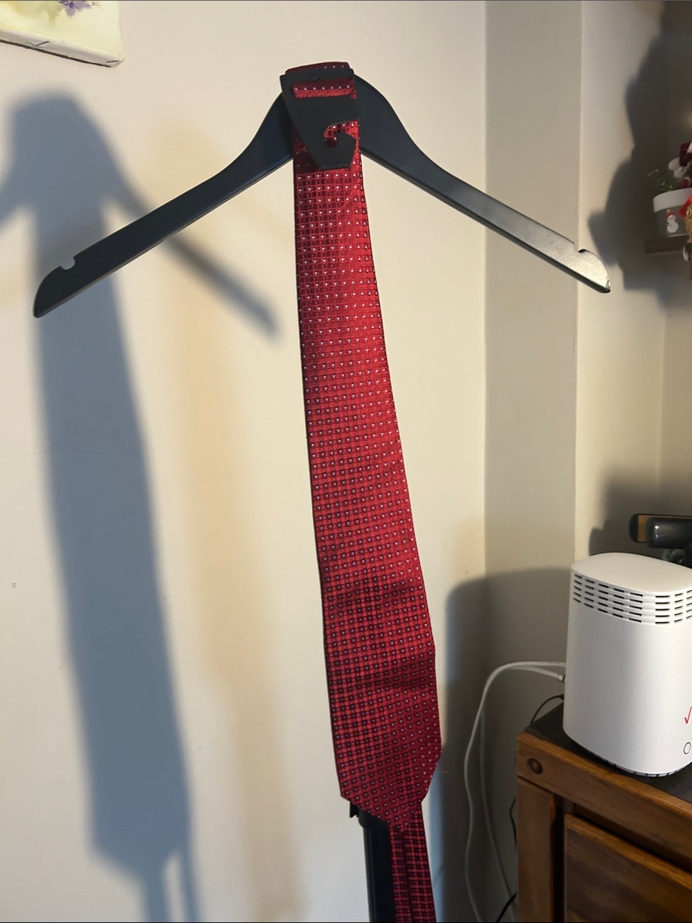 Tasso Elba Red Micro-Pattern Silk Tie